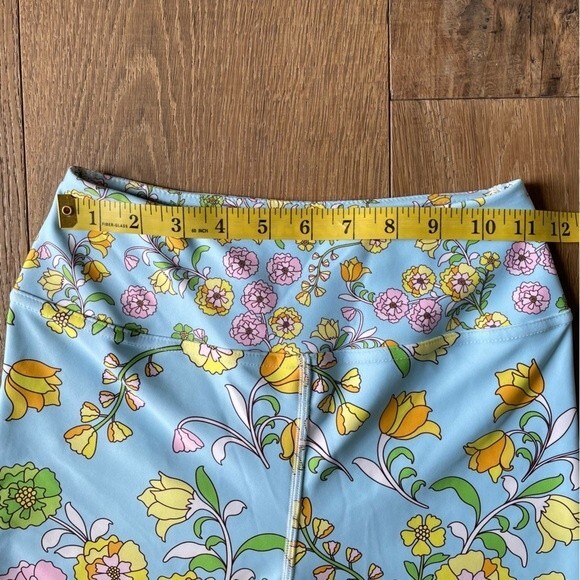 Jessie Zhao High Waist Yoga Women's Leggings In Blue Garden (Size M) - Picture 7 of 15